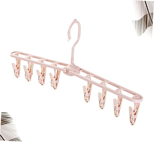 Miniatura 3 de Garneck Perchero de secado de ropa plegable, colgador de ropa plegable, colgador de goteo, clips a prueba de viento, calcetines, clips de secado