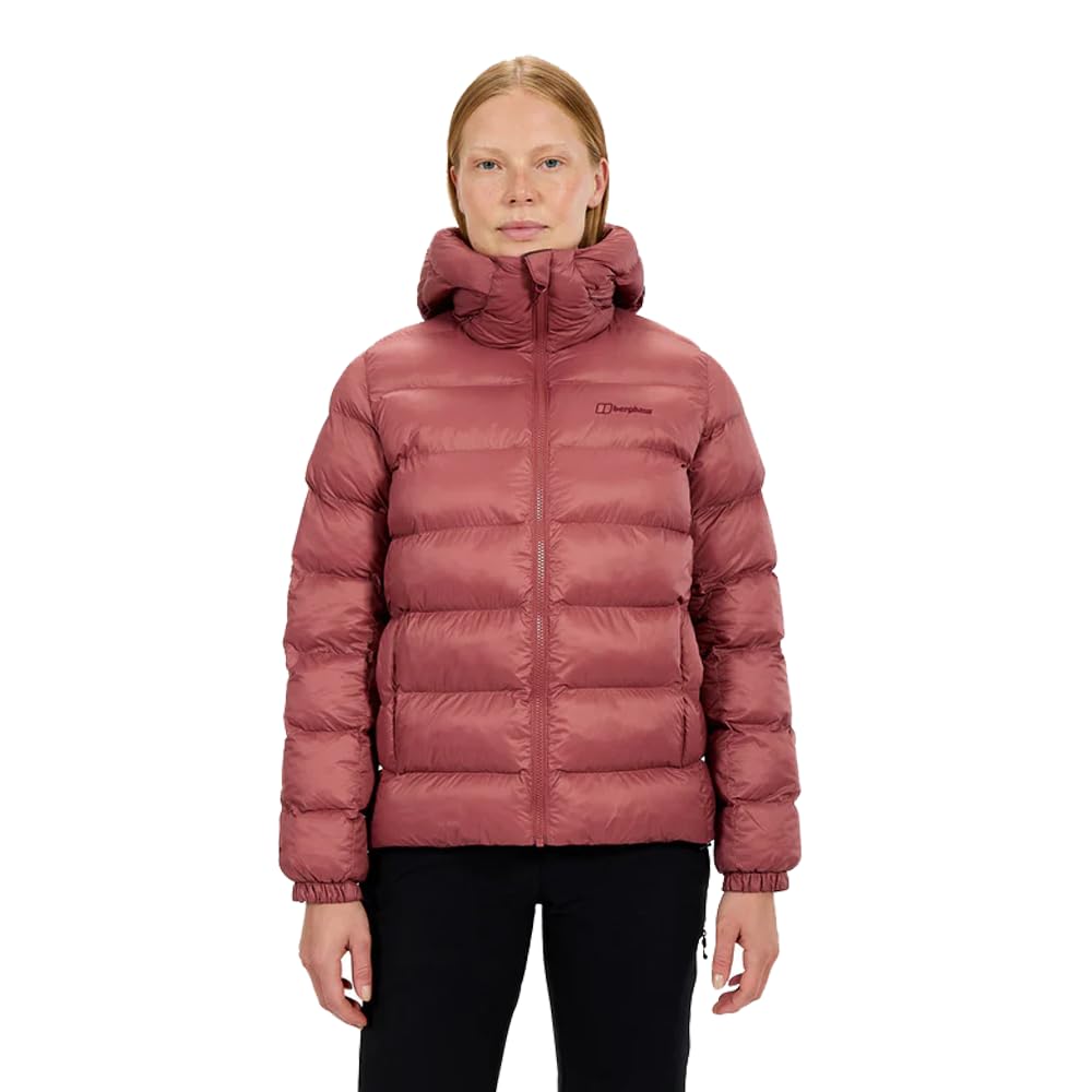 Berghaus Women's Ewden Insulated Extra Warmth Big Baffle Winter Padded Jacket | Hydroloft Insulation | Adjustable Insulated Jacket, Red, 16
