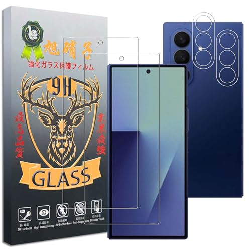 対応 Galaxy Z Fold7 フィルム 【2+2枚セット-国産旭硝子素材】Galaxy Z Fold7 SC-56F SCG34 ガラスフィルム (2枚) + レンズ保護フィルム (2枚) ギャラクシー Z Fold7 保護 フィルム さらさら 強化