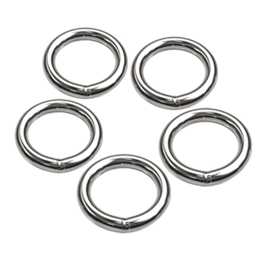 Metalowy pierścień typu O-ring, Pierścień uszczelniający typu O ze stali nierdzewnej 304 w kolorze srebrnym, 5 sztuk, różne rozmiary