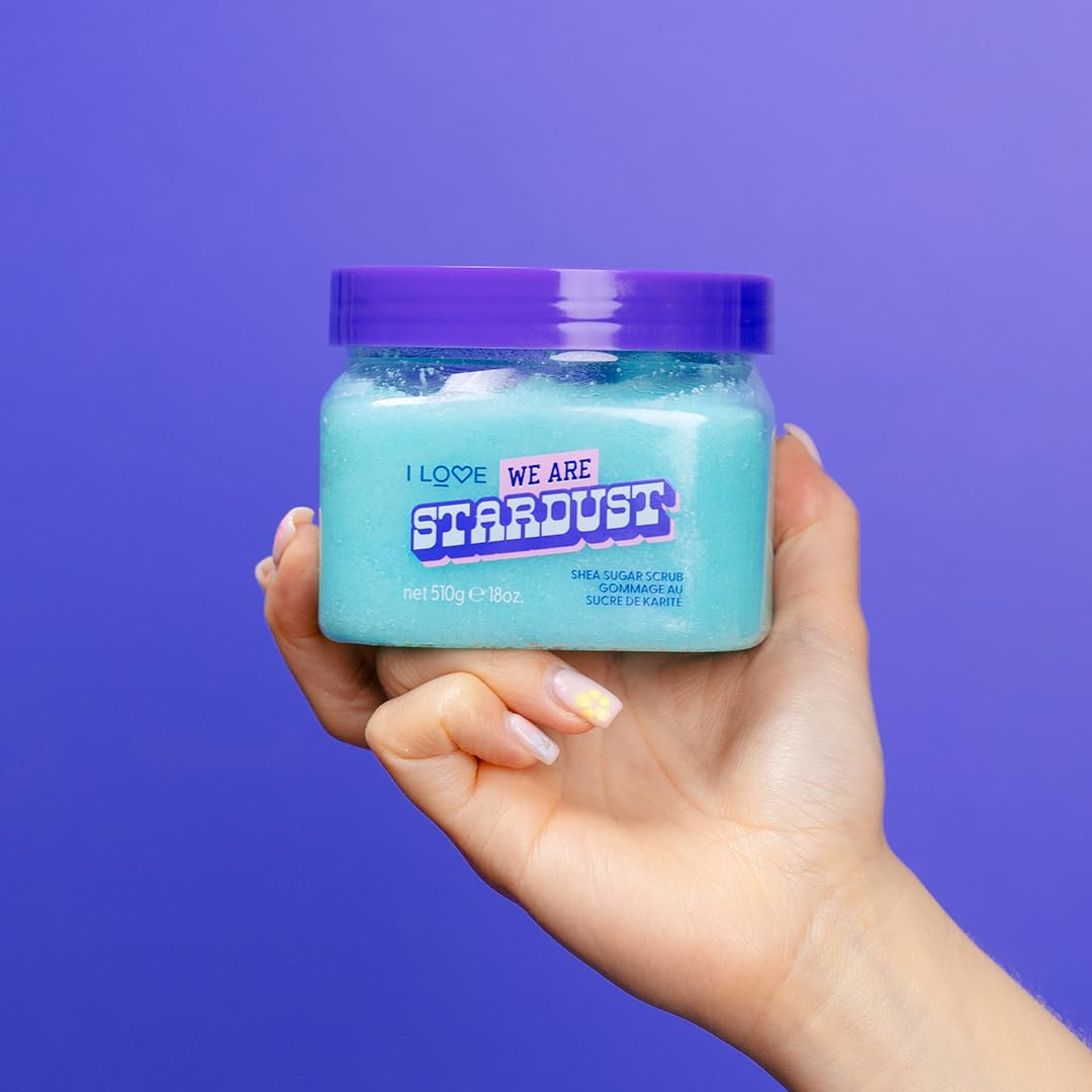 I LOVE We Are Stardust Shea Sugar Scrub Exfoliating Moisturising Body Scrub with Shea Butter - Image 2