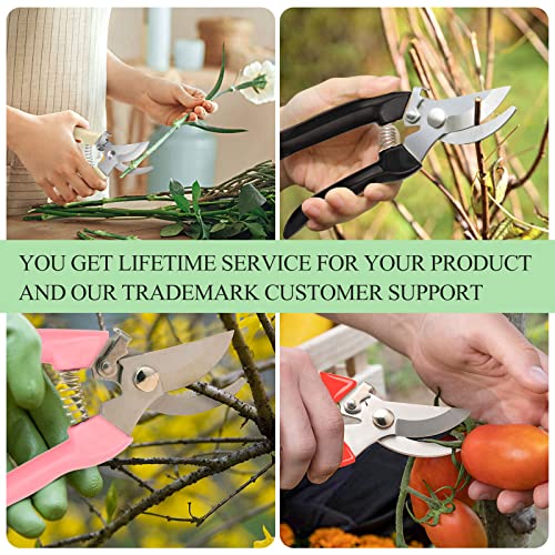 Image of Premium garden shears, meperez pruning scissors gardening tools, pruners for flower, bushes, rose and fruit tree, use for florist, yard and orchard the plant clippers, sharp steel anvil snips