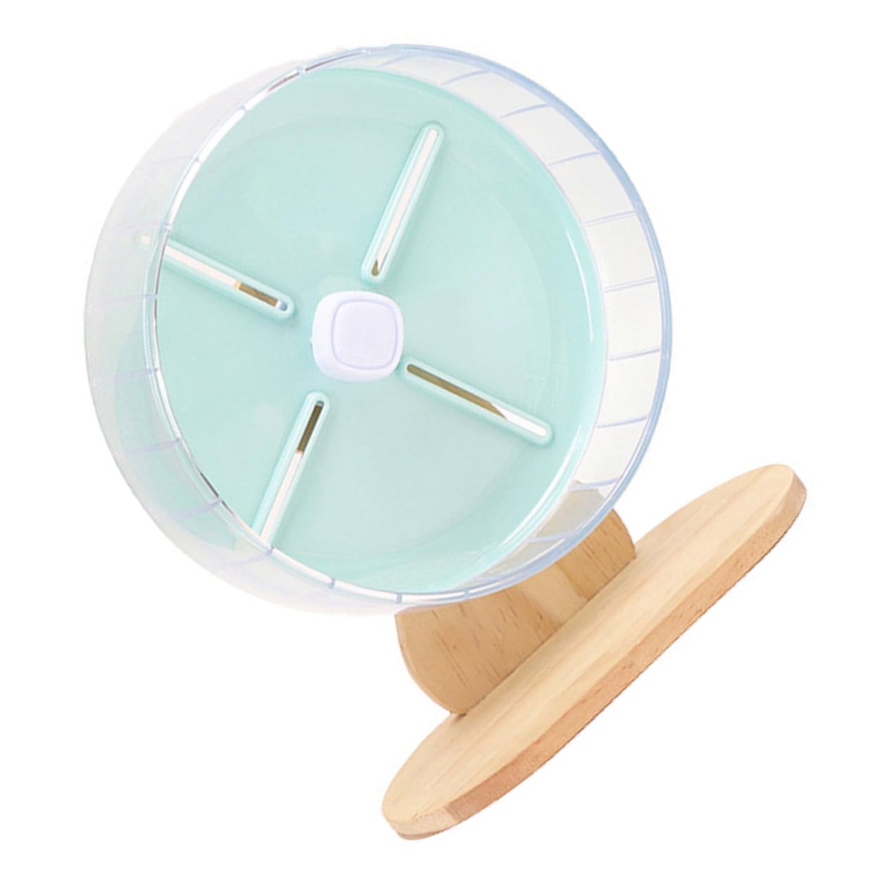 Homoyoyo Geräuschloses Hamsterrad 20cm mit Holzständer Laufrad für Hamster Mäuse und Chinchillas Geräuscharmes Rattenrad für Kleintiere Fördert Bewegung und Gesundheit