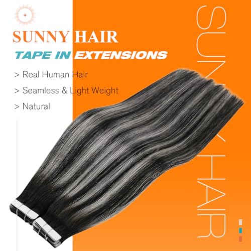 Image of Sunny Hair Ombre Tape in Hair Extensions Human Hair 20Pcs Seamless