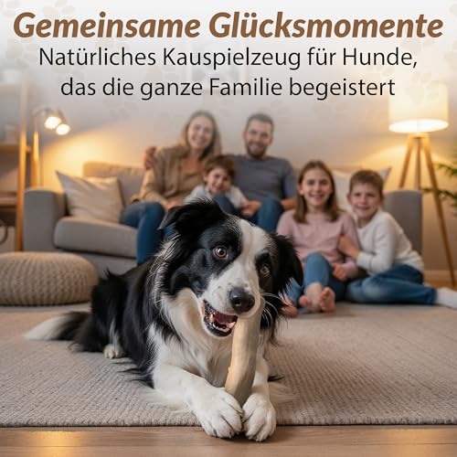 Heygret Kauknochen aus Kaffeeholz für Hunde S - Natürliches Kauspielzeug zur Zahnpflege & Stressabbau - Langanhaltende Beschäftigung mit nachhaltigem Kauholz - Kaustab