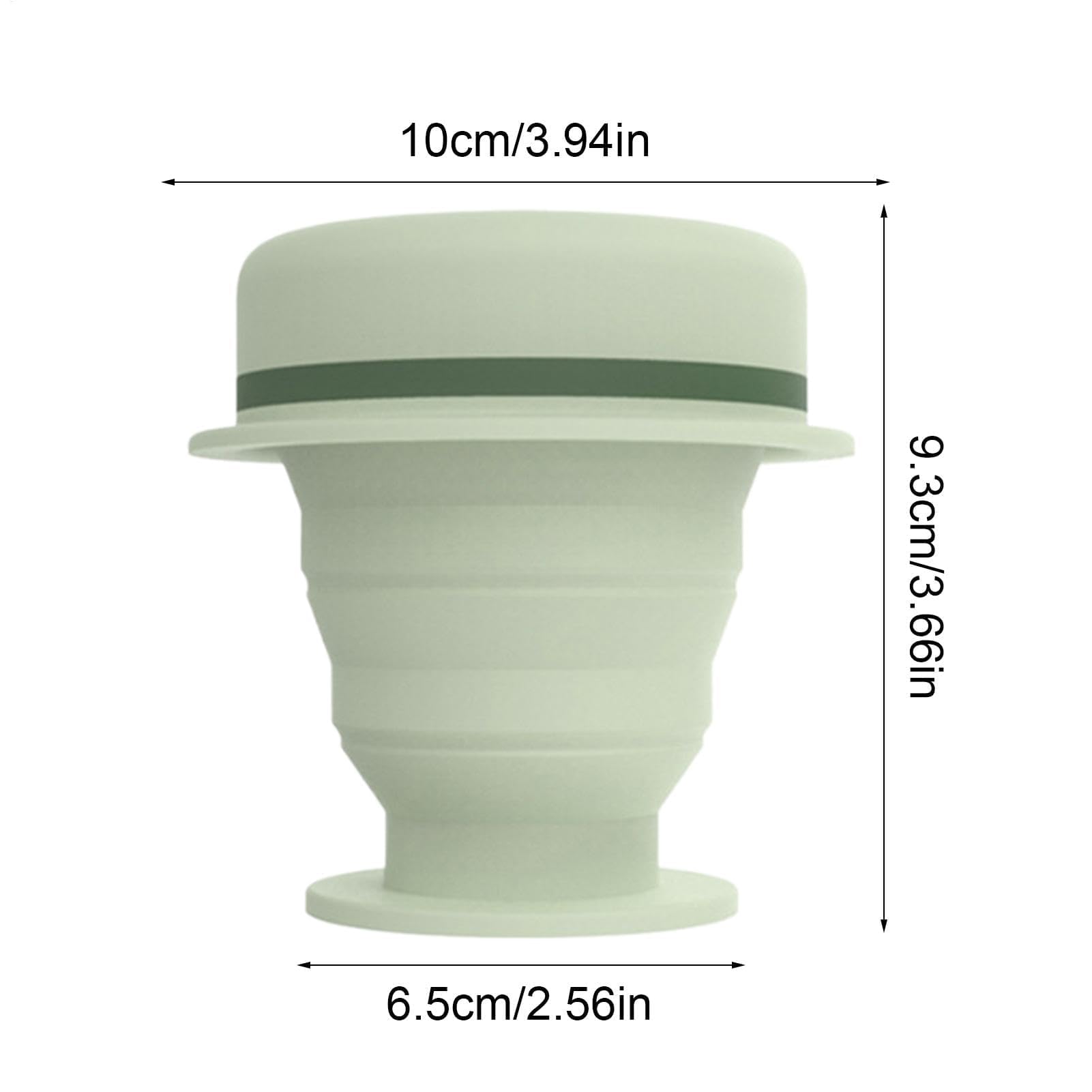 Faltbarer Becher, Einziehbare Wasserflasche mit Deckel, tragbares und platzsparendes Design, ideal for Camping Outdoor-Aktivitäten(Green)