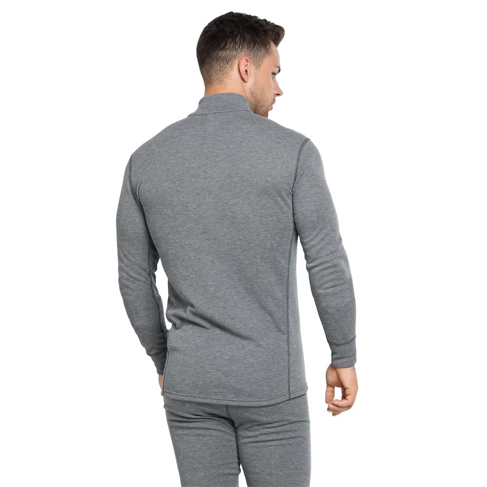 Odlo T-Shirt Fonctionnel À Manches Longues avec Fermeture Éclair Active Warm Eco Sweatshirt Homme (Lot de 1)