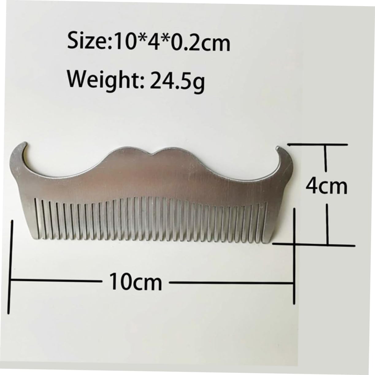 Beatifufu 2Pcs Stainless Steel Men Beard Comb Hairdressing Comb for Precise Styling Durable and Compact Silver Black for Grooming Beard and Hair