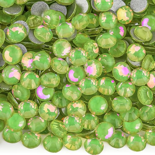 Image of Glass Rhinestones for Crafts 2mm SS6 Lemon Lime Crystal 1440pcs | Bedazzling Non Hotfix Flat Beads for Nails,Candle Holders,Aroma Bottles,Placemats,Table Runners,Jewelry Trays Decor