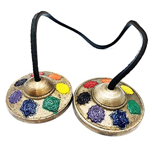 Tingsha Campana Tibetana Ottone 6.8cm - Crotalo Meditazione Guarigione Sonora
