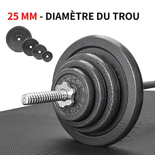 PROIRON Poids Musculation,φ25mm/φ30mm,1.25kg,2.5kg,5kg,10kg,Musculation Poids Disque,Femme,Homme – Image 3