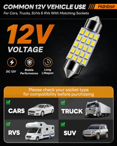 Image of 30PCS LED Interior Car Lights, T10 194 168 2825 W5W DE3175 Bulb Kit