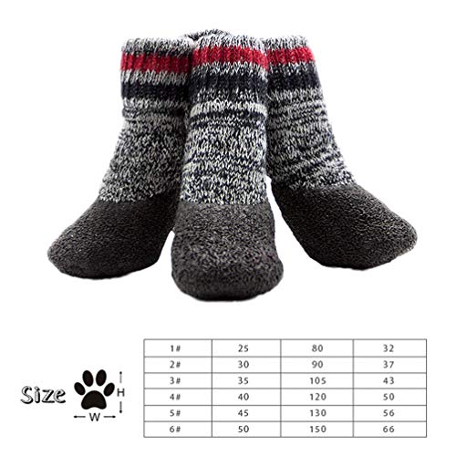 UKCOCO 2 Pares botas antiderrapantes para c?es meias de cachorro de estimação meias impermeáveis mei