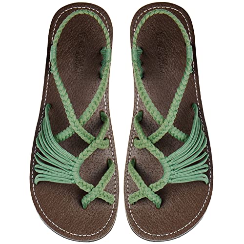 Capana (7 Woven Women's Flat Sandals - Casual Bohemian Rope