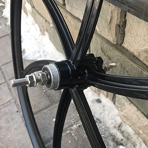26" Rear Mag Wheel Only With 120Mm Width For Rotary Single Speed Flywheel / 26 Inch Magnesium Wheel/Black/Disc Brake - For Beach Cruisers, Mtb's, And Gas Powered Bicycles #TOP1