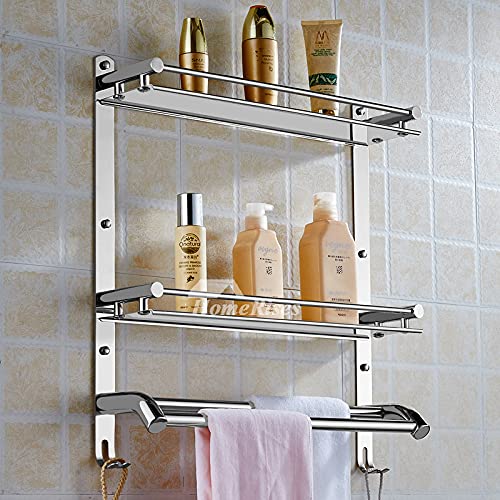 Oslen 3 in 1 Stainless Steel Multipurpose Bathroom Shelf (15 x 5 Inches, Silver, Mirror Finish) (B08TV11FMP) Amazon Price History, Amazon Price Tracker