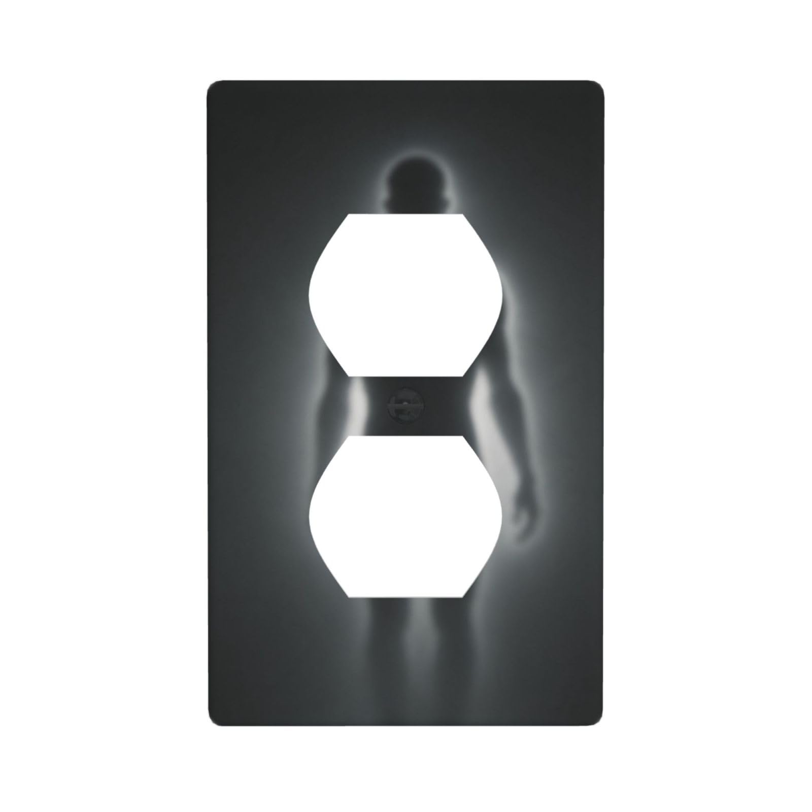 Frost Glass Shape Unbreakable Polycarbonate Switch Plate-1 Gang Screwless Wall Plate for Home Office