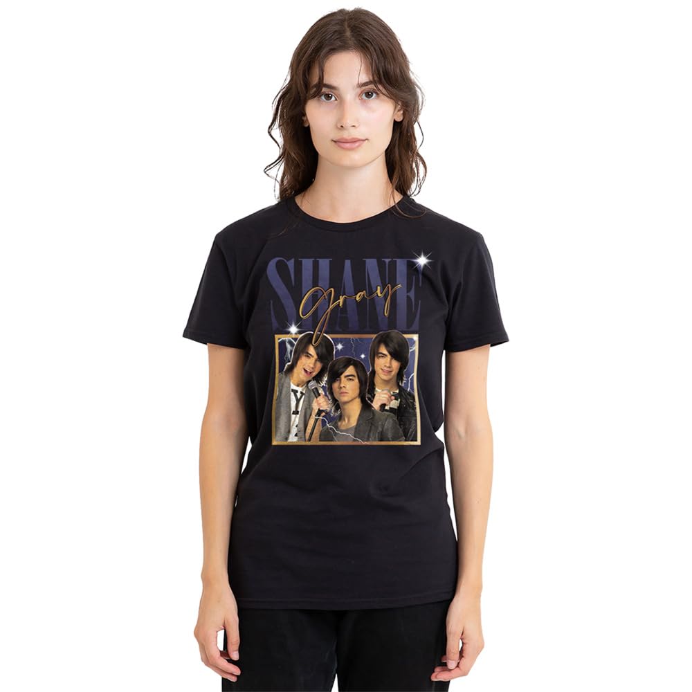 Disney Women's Black Camp Rock Shane Montage T-Shirt, Sports Direct