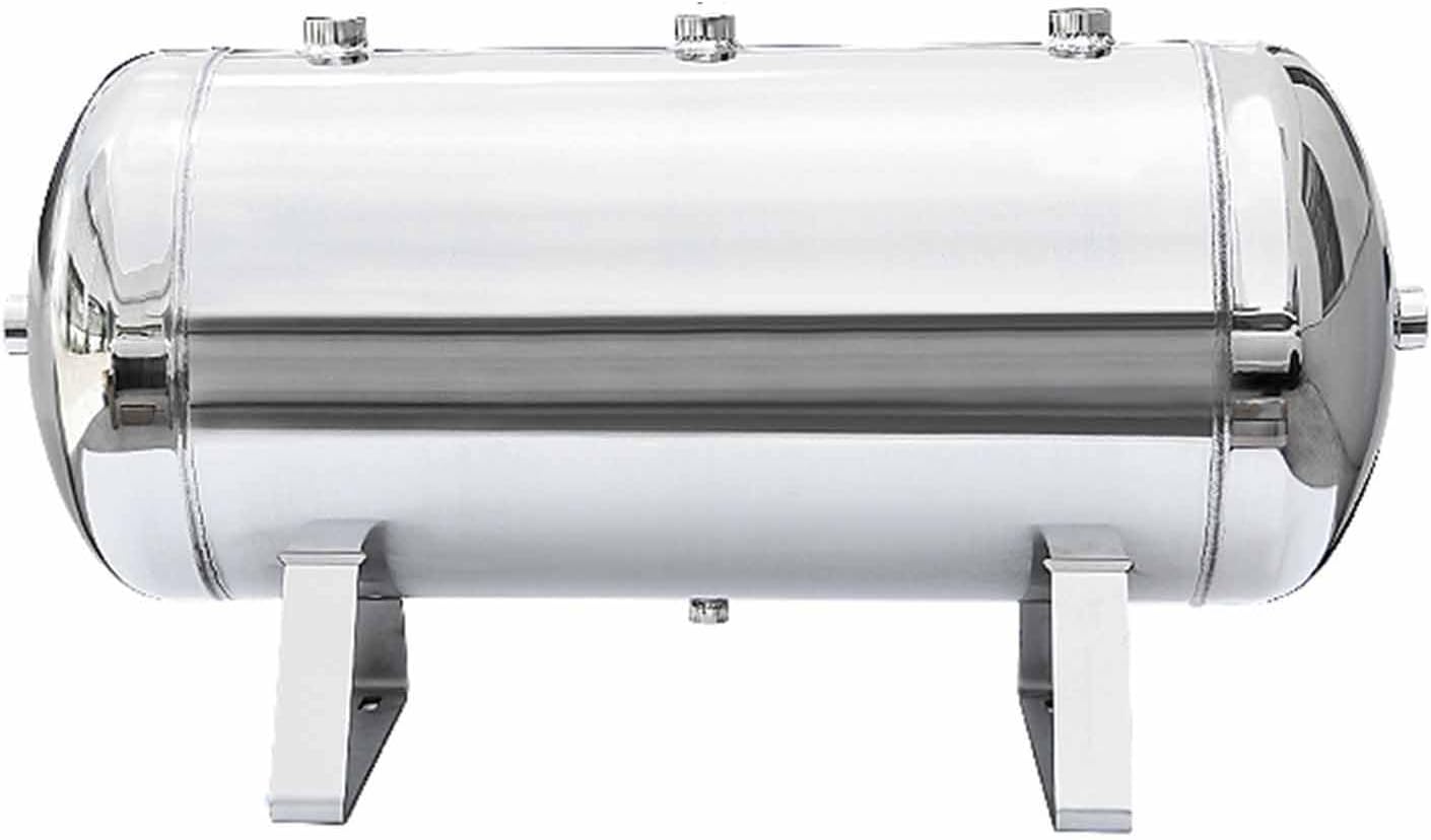 High-Pressure 40L Air Compressor Reservoir Tank - 304 Stainless Steel with Accessories, Ideal for Automation Equipment, Durable & Corrosion-Resistant (10.6 Gal, Style A)