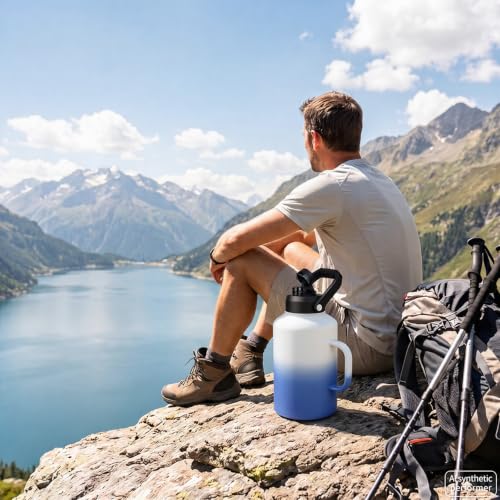 Image of BJPKPK 64oz Stainless Steel Water Bottle, Half Gallon Insulated Water Jug