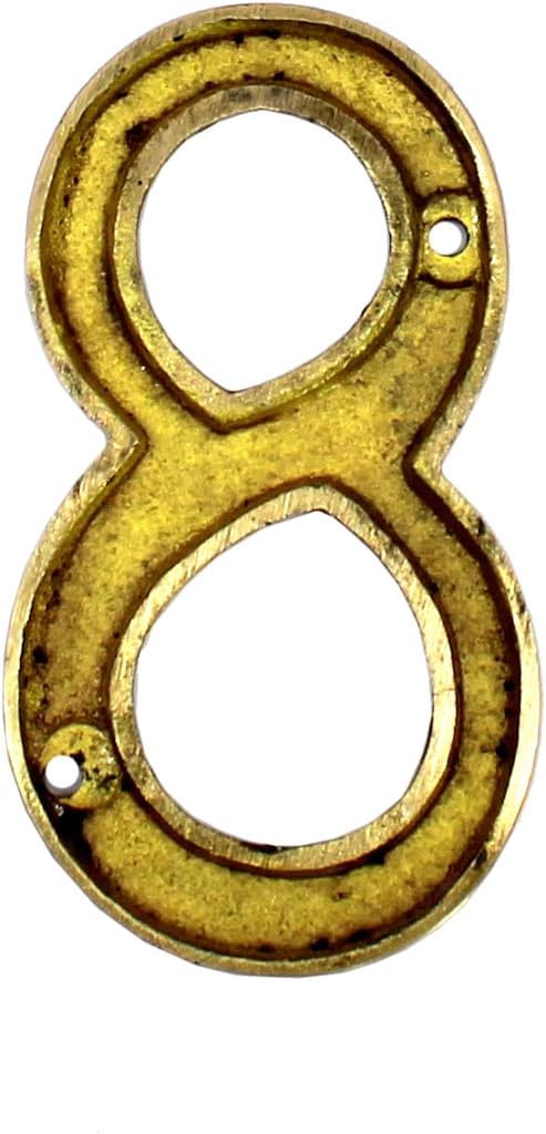 eSplanade 4 Brass House Hotel Door Number Plaque Numeric Numerical Digit 0-9 (8 (Eight))