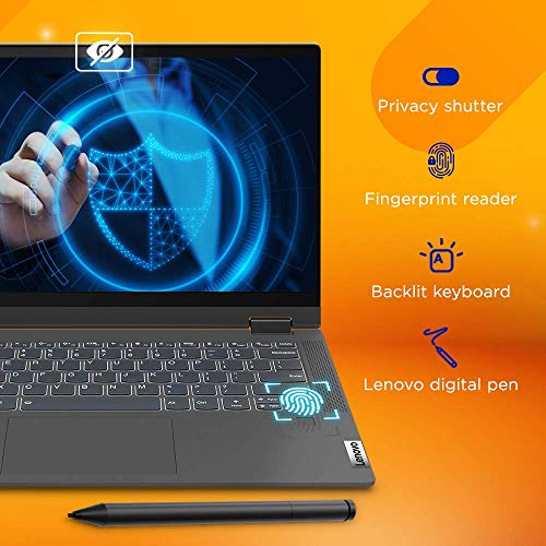 Image of Lenovo IdeaPad Flex 5 11th Gen Intel Core i3 14 FHD 2-in-1 Convertible Laptop (8GB RAM /512GB SDD /Windows 11 Home /MS Office 2021 / Backlit Keyboard /Fingerprint Reader /Grey /1.5Kg), 82HS00W6IN
