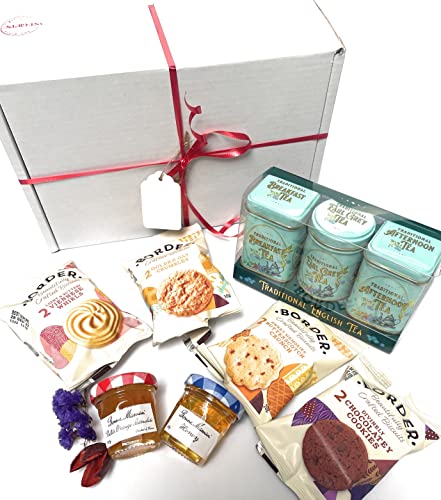 Tea Gift Set Hamper, with Buttery Biscuits, Marmalade and Honey Gifts Set, Afternoon Food Box for Tea Lovers, with Loose Mini English Tins, All Occasions - Image 6