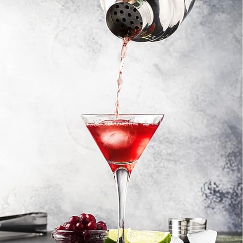 Miniatura 5 de UNISWEET Juego de coctelera de acero inoxidable mezclado para bebida barman profesional con colador integrado jigger de doble cara cuchara de bar