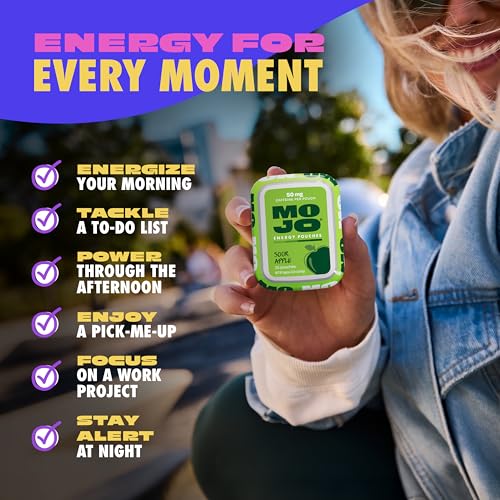 Image of MOJO Energy Pouches, 50 mg per Caffeine Pouch, 15 Pouches, 5-Pack (5-Pack, Sour Apple)