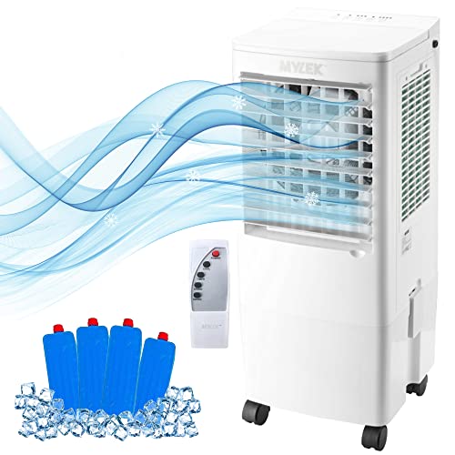 MYLEK Air Cooler Portable Evaporative 20L Water Fan Humidifier Air Purifier 70W For Cooling Bedroom Home Or Office