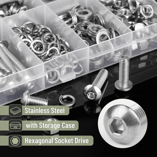 image for Mr. Pen- Nuts and Bolts Assortment Kit, 228 pcs, Stainless Steel, M5 S