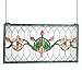 VEVOR Stained Glass Window Panel, 32 x 17 in, Tiffany Style Hanging Transom Window Panel with Chain, Large Horizontal Rectangle Stain Glass, Vintage Traditional Art Handcrafts for Kitchen Home Decor