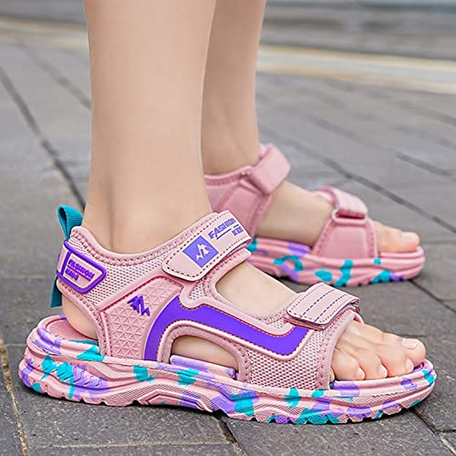 Baby Boys Girls Toddler Summer Shoes Sandals Outdoor Beach Anti-Slip Lightweight Soft Sole (Pink, 12.5 Little Child)2