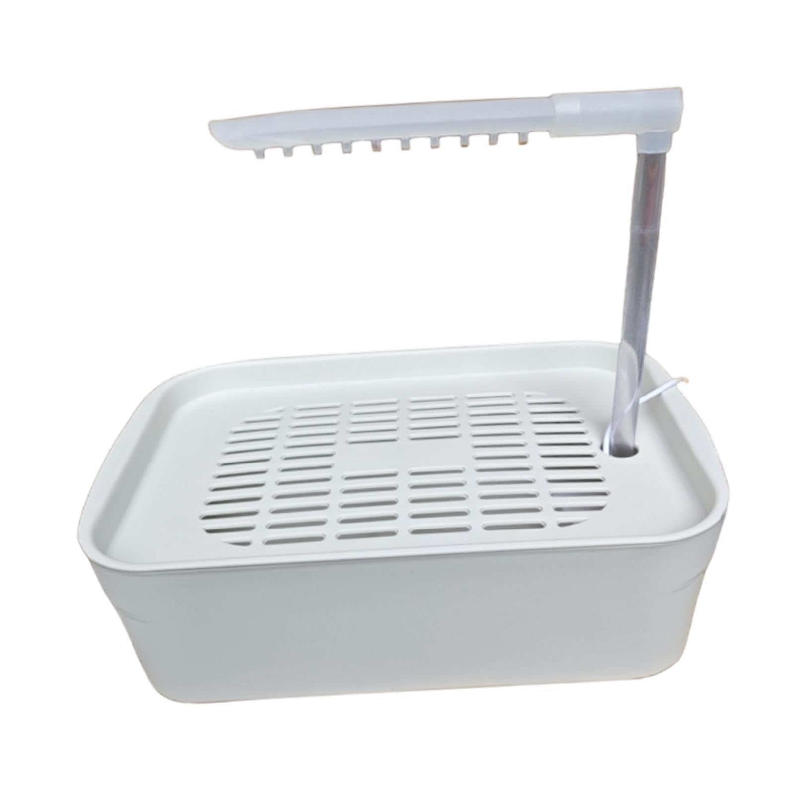 B Baosity Baignoire électrique pour Oiseaux, Bain Automatique pour Oiseaux de Compagnie avec Câble USB, Boîte de Bain Automatique pour Perruches Calopsit, Blanc