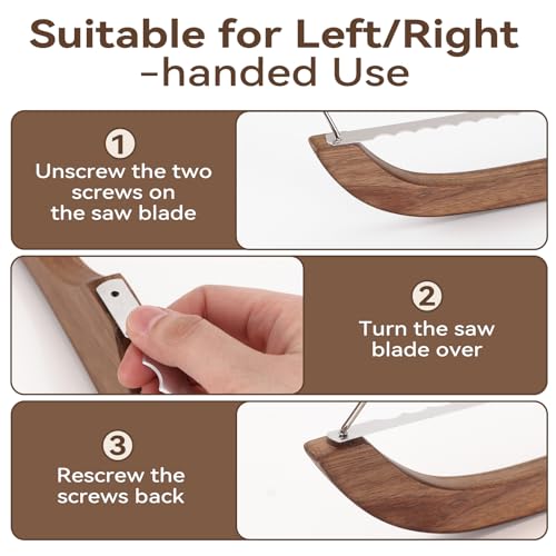 Sourdough Bread Knife for Homemade Bread, Sourdough Bread Slicer for Homemade Bread, Bread Cutter for Homemade Bread, Serrated Bread knife, Sourdough Knife for Slicing, Bread Bow Bread Saw - Image 5