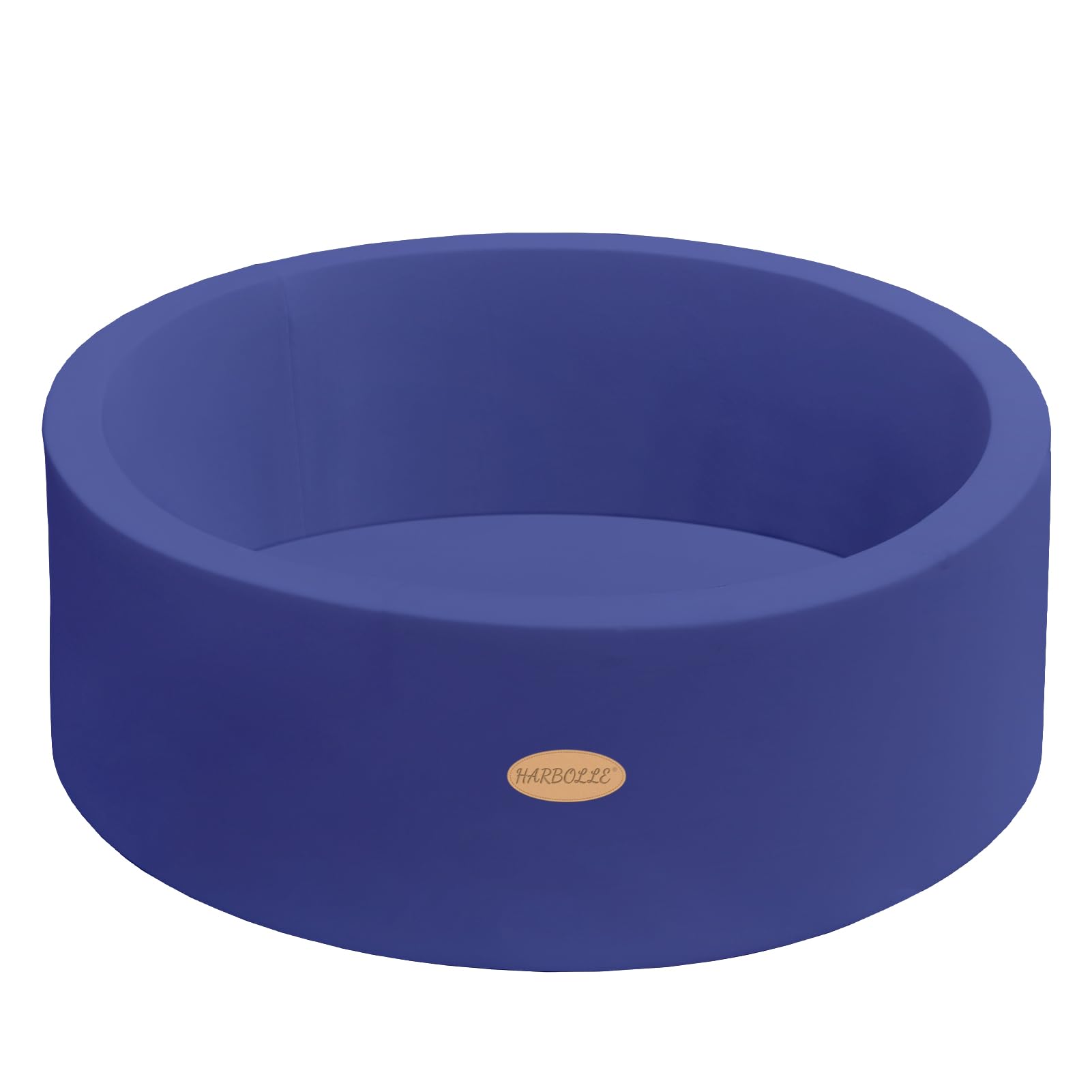 HARBOLLE Baby Ball Pit 35.4" Soft Round Memory Foam Ball Pits NOT Included Balls Indoor Outdoor Playpen for Babies Toddlers Kids Great Gift for Girls Boys, Dark Blue