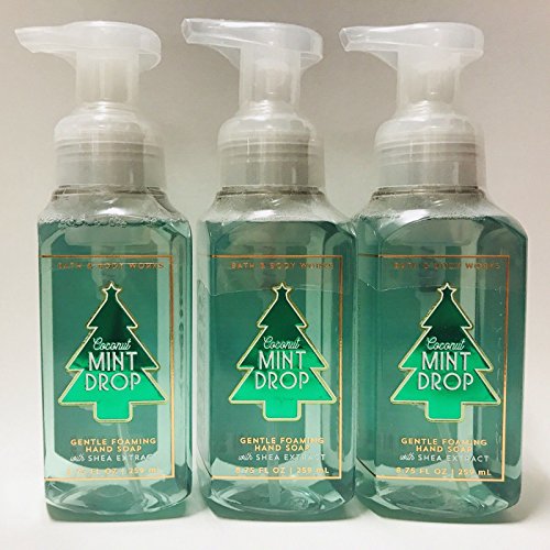 Set of 3 Bath & Body Works Coconut Mint Drop Gentle Foaming Hand Soap 2017