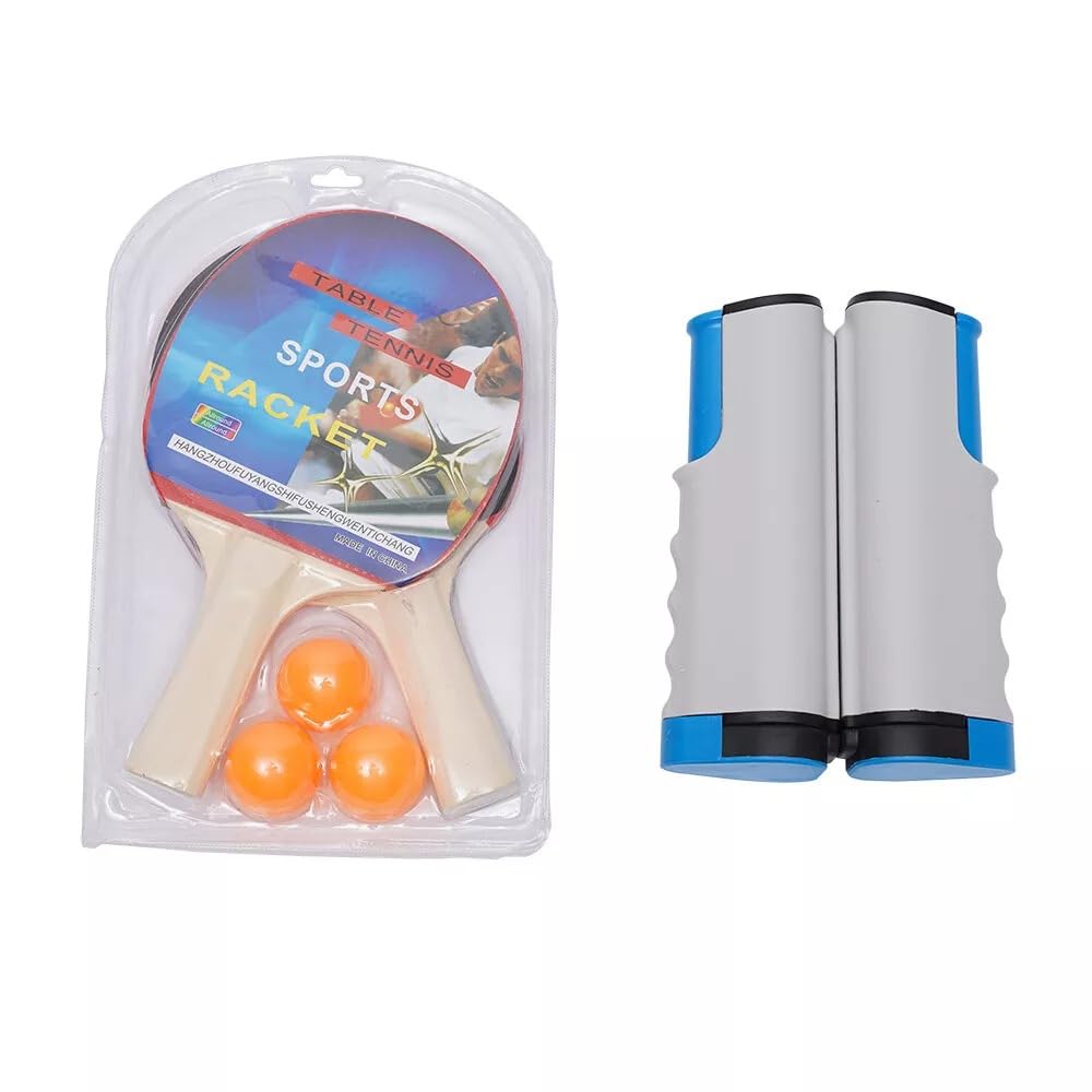 Tavolo da ping pong, pieghevole, mini tavolo da ping pong portatile, tavolo da ping pong con palline, racchetta e rete, 152 x 76 x 76 cm