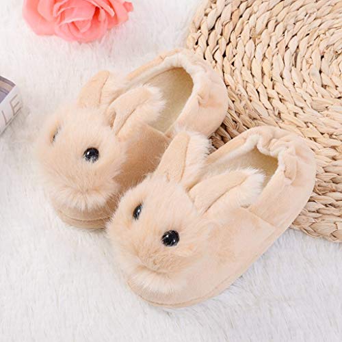 sfdgfhyf Boys House Shoes Cartoon Infant Kids Shoes Baby Girls Toddler Soft-Soled Boys Slippers Warm (Beige, 2-2.5 Years Toddler)2