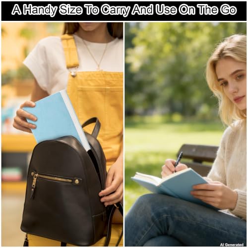 Cuaderno de notas de cuero suave A6 con páginas blancas para uso ejecutivo 7
