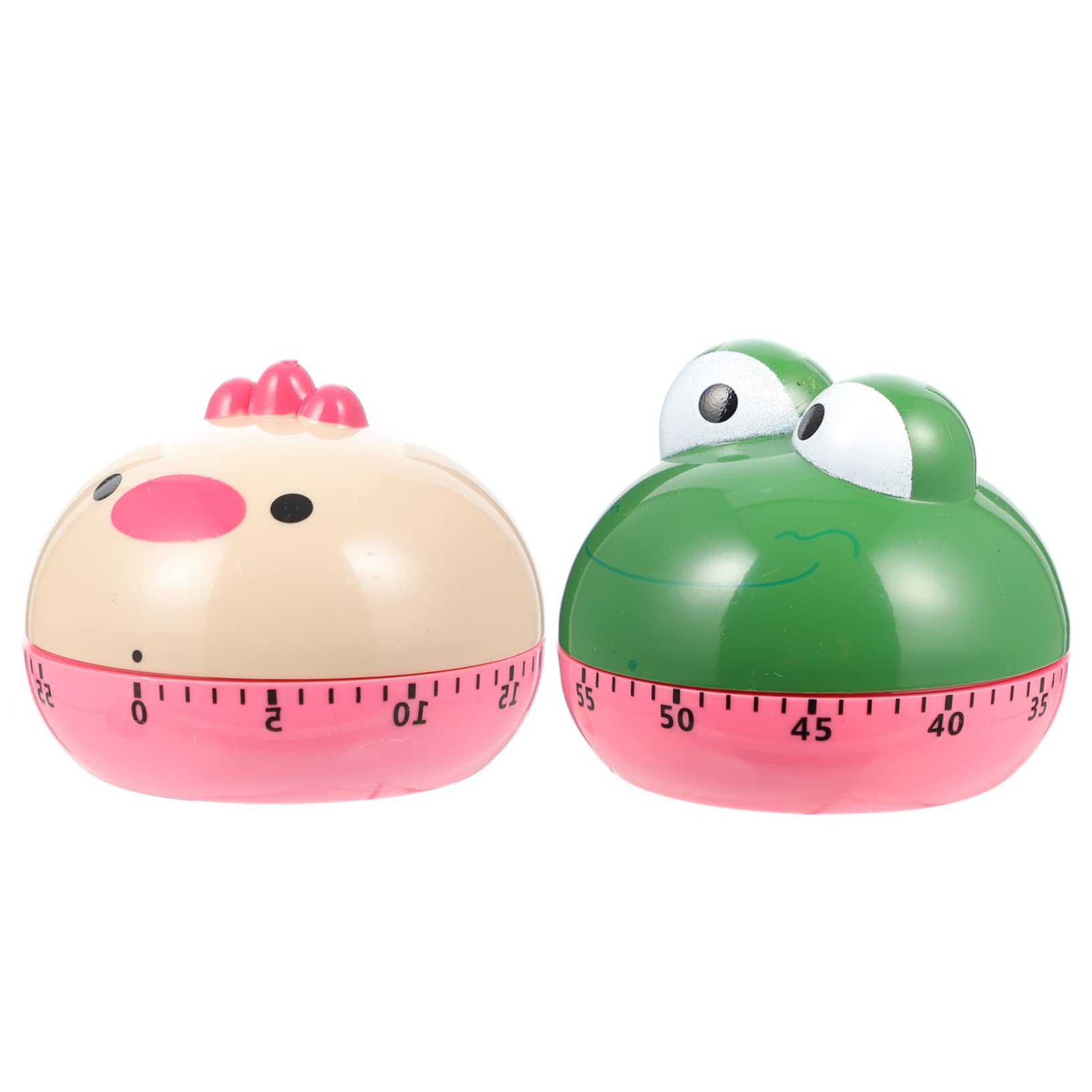 2pièces Minuteur De Cuisine Mignon Forme De Cartoon De Minuteurs Mécaniques Frog Chick pour Rappel De Cuisine Utilisation Facile Et Amusante
