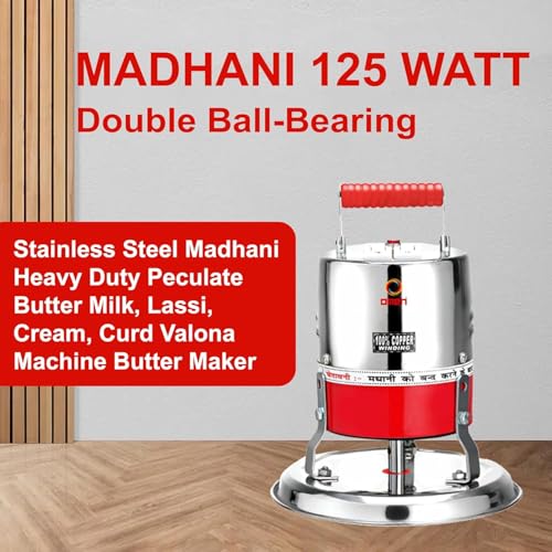 Image of Omen Changing Lives Electric Madhani Machine for Churning | 2-Speed Hand Blender | Perfect for Lassi, Butter & Buttermilk | Durable & Easy to Clean | Compact Kitchen Mixer| 1 Year Warranty