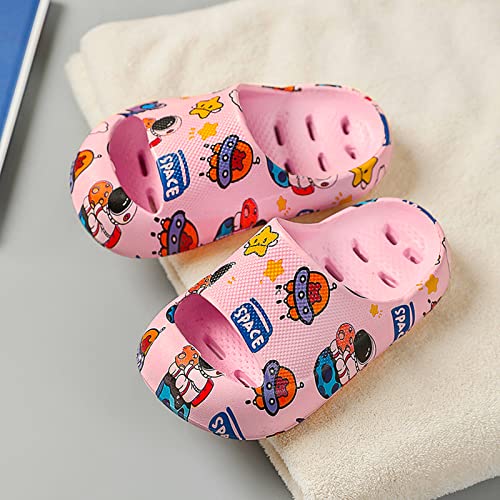 techcity Boys Girls Slide Sandals Soft Cushioned Thick Sole Non-slip Summer Slippers Quick Drying Bathroom Shower Pool Beach Sandals for Toddler Little Kids2