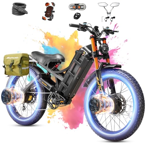 Image of 2026 eAhora Romeo Pro 3 /2 52-46 Mph Electric Bike for Adults, 6000W /4000W /2500W Dual Motor Ebike 60V 80Ah /52V 70Ah Battery 235+Miles Long Range, 26*4.0 inch /20*4.5 inch Fat Tire, Full Suspension, All Terrain