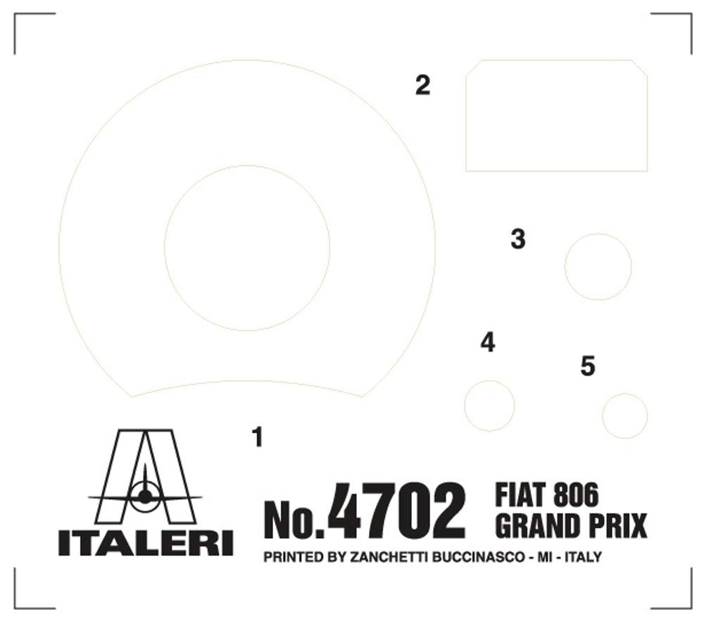 Italeri 4702 - Fiat 806 Grand Prix Model Kit Scala 1:12