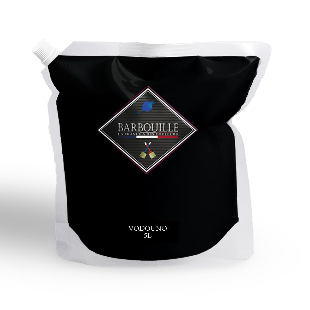 Vodounô Waschbare Acrylfarbe Samt – Wände und Decken – 5 ltr Grau & Schwarz