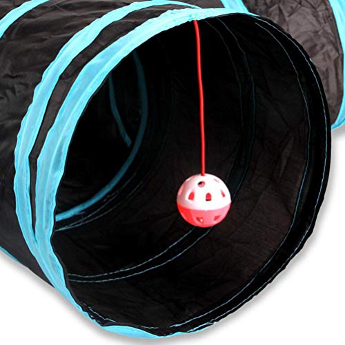Scicalife Túnel de Gato, Túnel de 5 Vias extensível, Dobrável, Brinquedo de Túnel de Brinquedo Inter