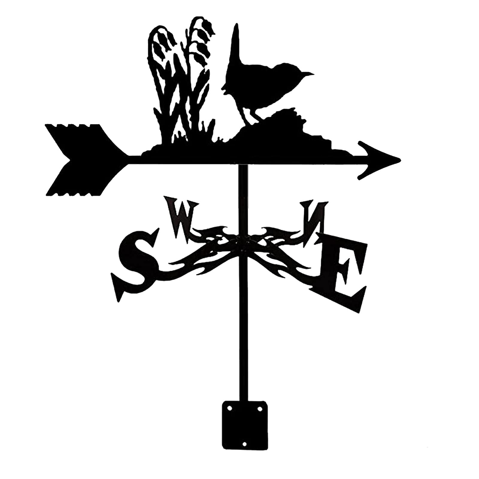Praktische Wetterfahne aus Metall, Garten-Windfahne, Messwerkzeuge, Edelstahl, Bauernhofszene, Deko im antiken Stil, Wetterfahne mit Halterung
