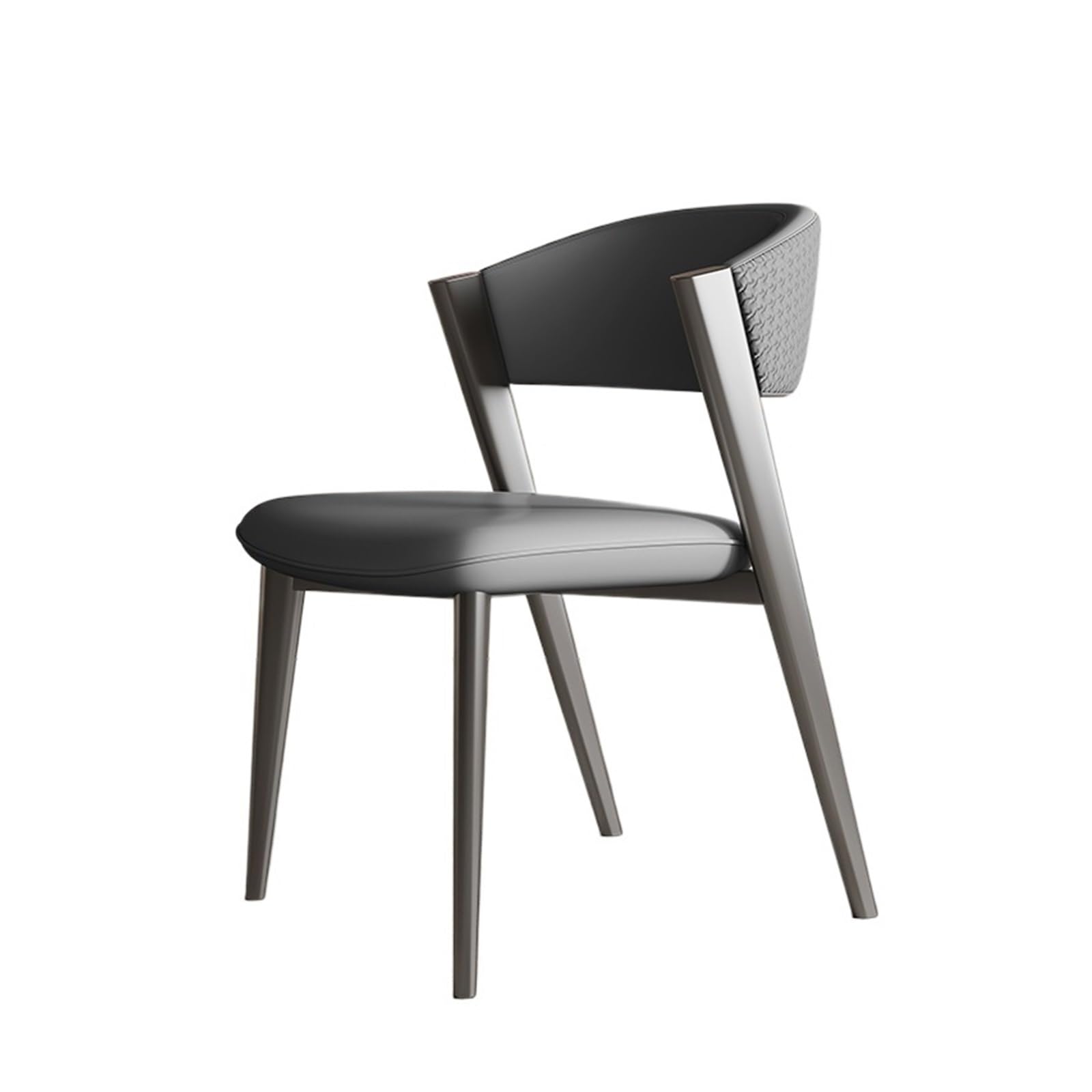 Chaise de Cuisine Chaises de Salle à Manger, Chaise Cuisine en Cuir PU, du Milieu siècle avec Pieds métal, d'invité d'accent rétro for et(Dark Grey)