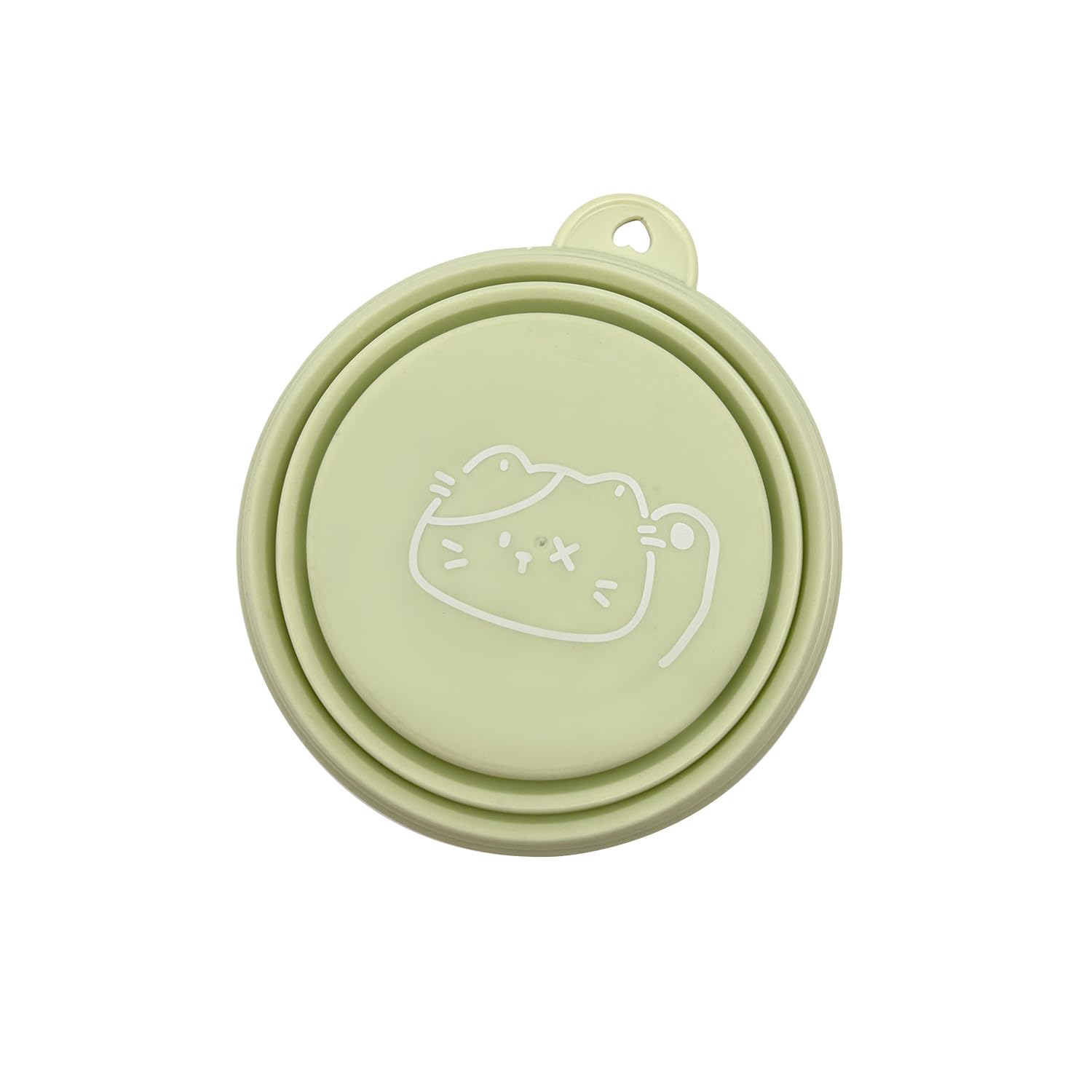 Pet Travel Bowl - Collapsible 350ml Silicone Bowl for Dogs and Cats?with Carabiner, Assorted Colors (Green)